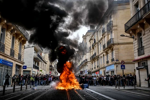 Proteste în Franța, Bordeaux FOTO Profimedia 
