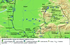 Harta provinciilor romane de la Dunărea mijlocie și de jos
