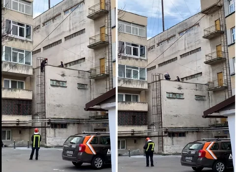 Tânără sinucigaşă din Călimăneşti a încercat să se arunce de pe o clădire din Râmnicu Vâlcea Foto Adevărul