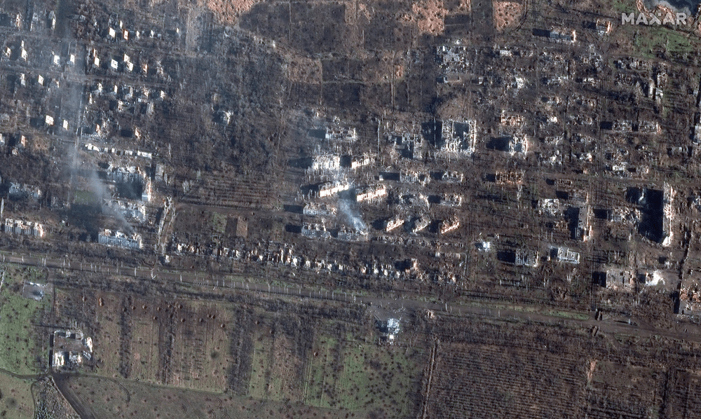 Cum arată Bahmut după jumătate de an de bombardamente: imagini din satelit cu distrugerile FOTO