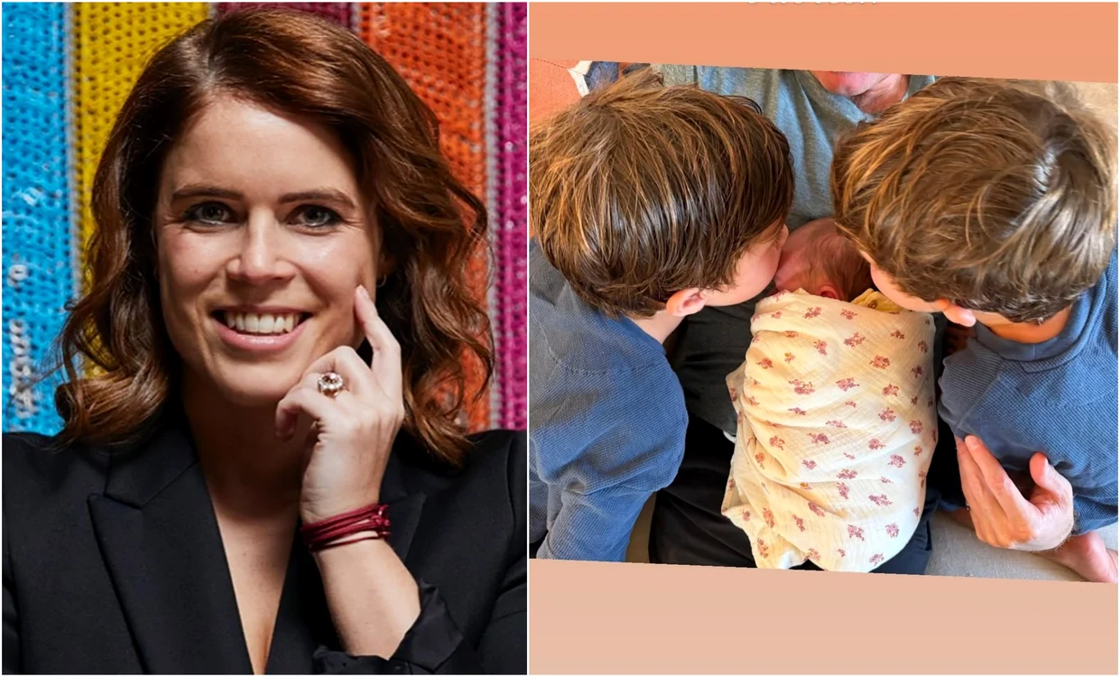 Prințesa Eugenie și cele trei comori ale sale: Ernest, August și Adelaide.