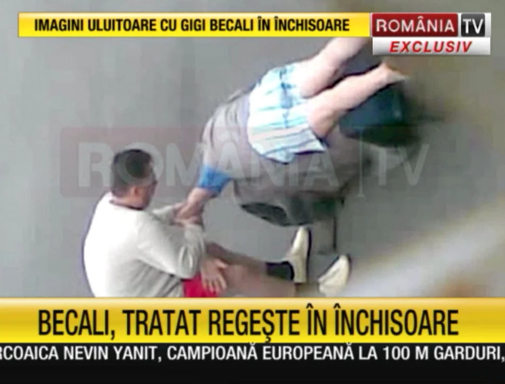 Becali în inchisoare (capturi RTV)