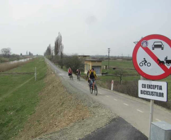 Pista de biciclete pe digul Begăi FOTO Ştefan Both