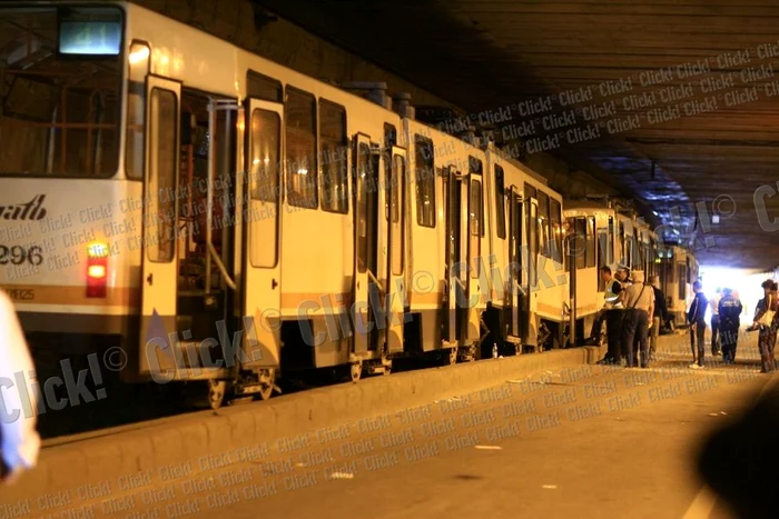 În accidentul de la pasajul Lujerului au fost implicate 4 tramvaie