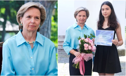 Principesa Sofia cu premiantii concursului Basmele Reginei Maria   Daniel Angelescu, Casa Majestatii jpg