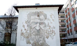 Vhils: Brâncuși palimpsest jpeg