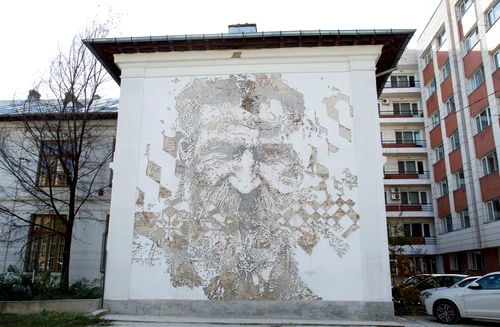 Vhils: Brâncuși palimpsest jpeg