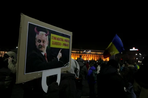 Protest la Piata Victoriei in seara zilei de 1 februarie 2017 FOTO Dorin Constanda