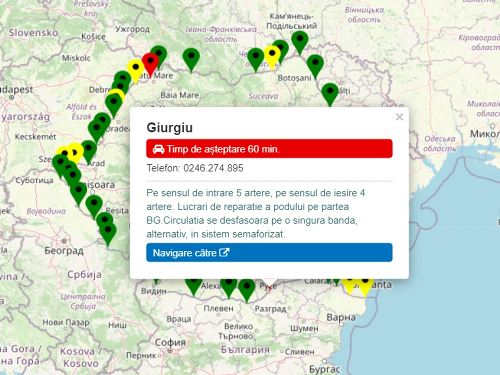 Timp de așteptare Giurgiu Ruse, duminică 1 septembrie   Politia de frontiera png