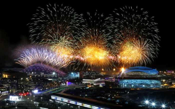 Jocurile Olimpice de la Soci - artificii la finalul ceremoniei FOTO Reuters