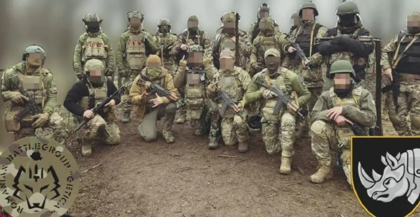 Militarii voluntari români care luptă pentru Ucraina. FOTO: Romanian Battlegroup Getica. 