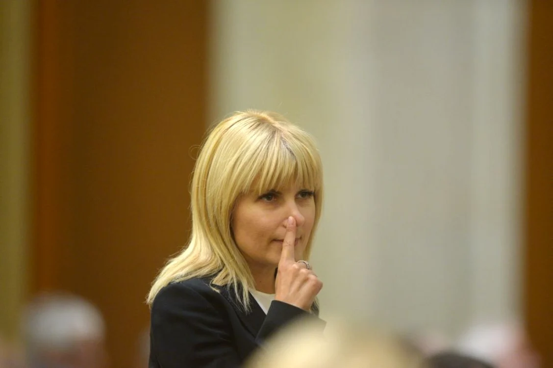 Elena Udrea în plenul Camerei Deputaţilor, luni (9 februarie 2015), când a susţinut ultimul discurs în faţa deputaţilor înainte să fie reţinută, marţi seara, de procurorii DNA în dosarul „Microsoft” FOTO Mediafax