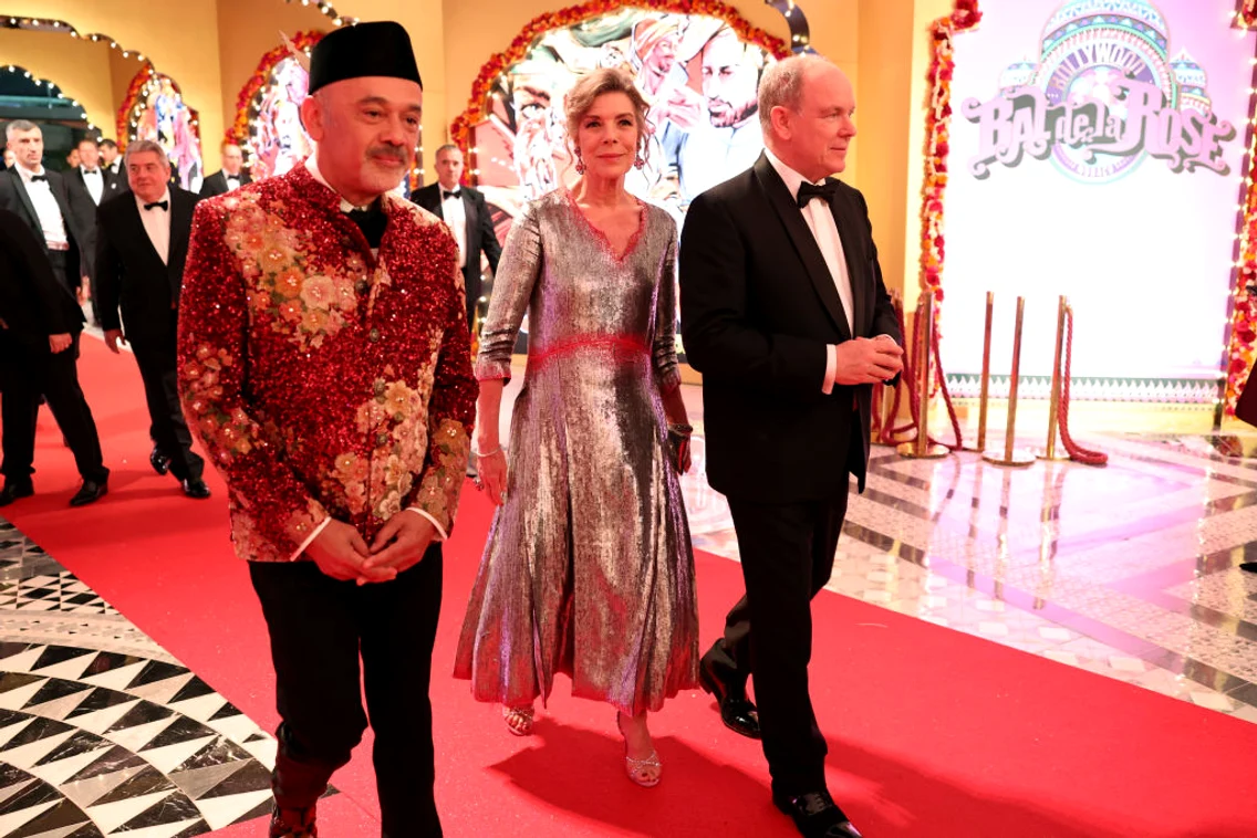 Albert, Caroline de Monaco și Christian Louboutin, la Balul Rozelor