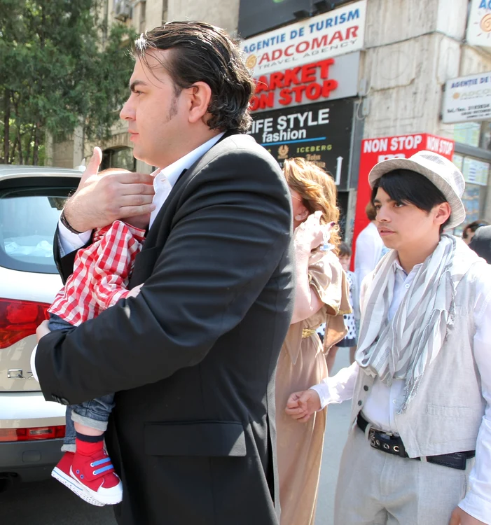 David, în aprilie 2012, la botezul frăţiorului său, Filip