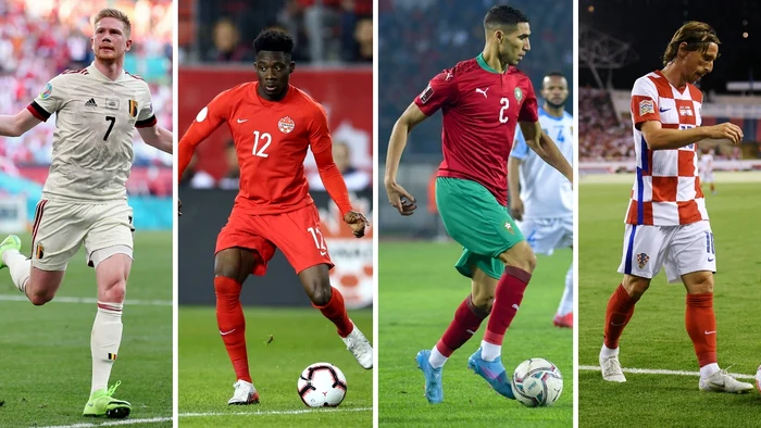 De Bruyne (Belgia), Iké Ugbo (Canada), Achraf Hakimi (Maroc) și Luka Modric (Croația)