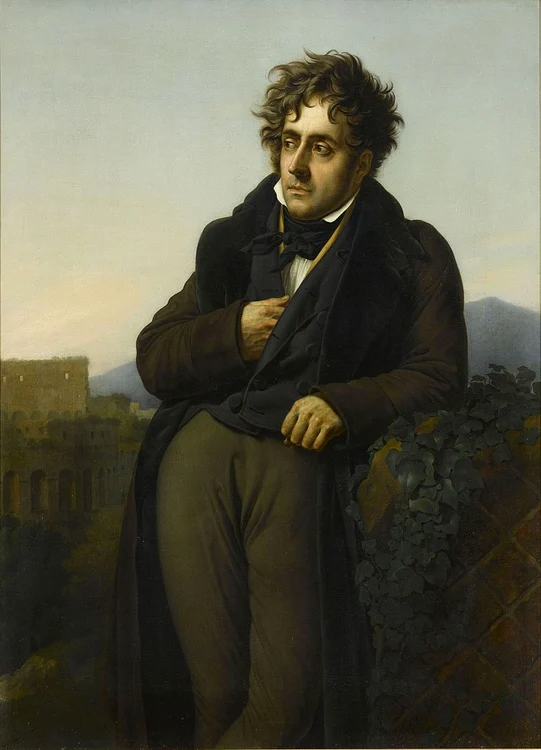François-René de Chateaubriand (1768-1948), pictură de  Anne-Louis Girodet de Roussy-Trioson