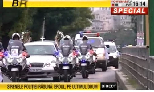 Coloana a mers de la casa poliţistului până la Cimitirul Ghencea 2 Militar jpeg
