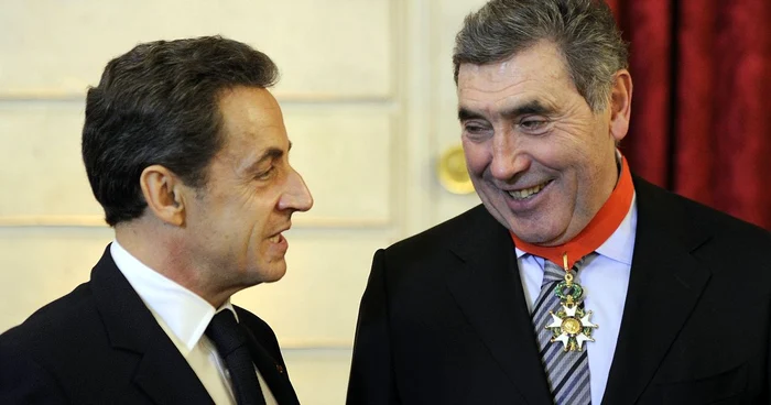 Eddy Merckx şi Nicolas Sarkozy * Foto: Reuters