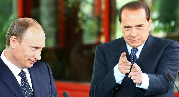 Vorbe dulci şi vodcă, cadoul preşedintelui Putin de ziua lui Silvio Berlusconi FOTO EPA EFE