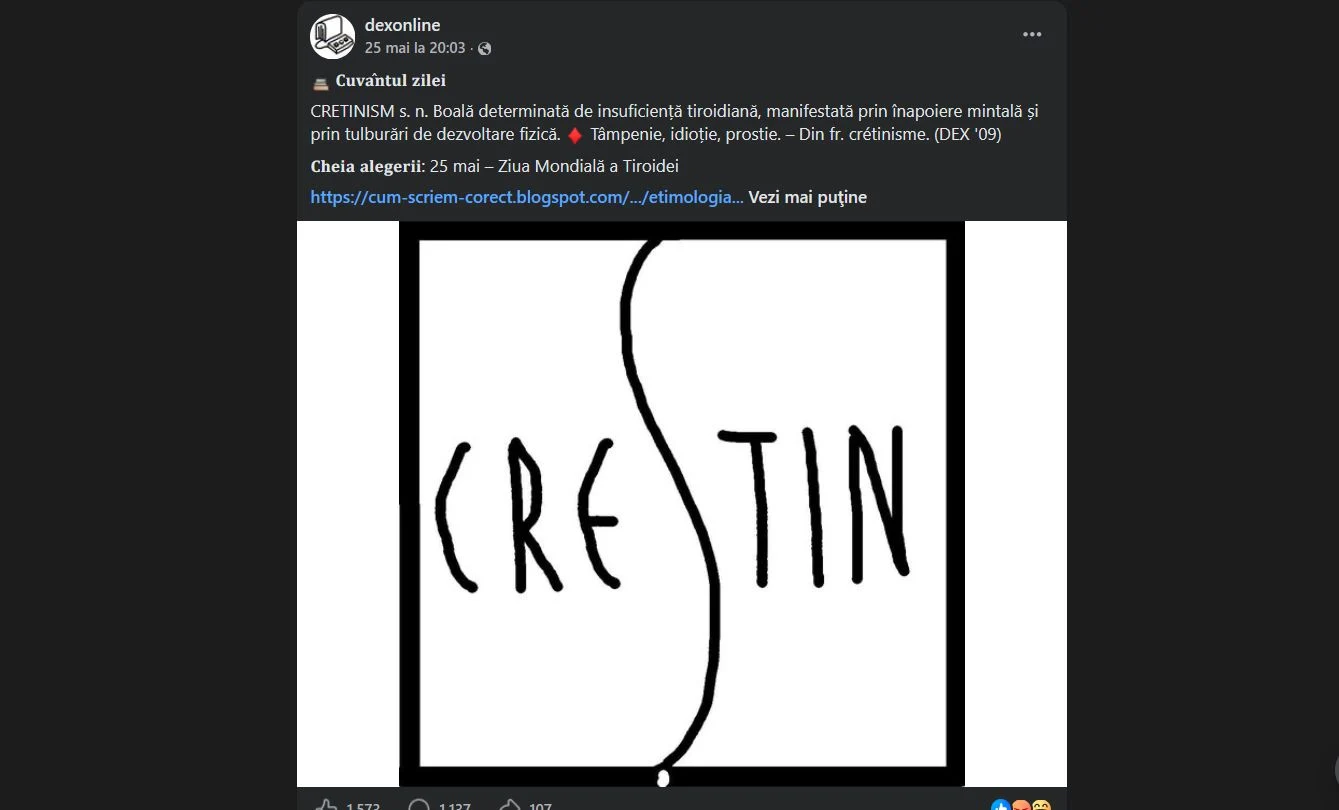 „Nu există ură mai mare ca iubirea creștină”. Război total pe internet după ce Dexonline a asociat termenii „cretin” și „creștin”