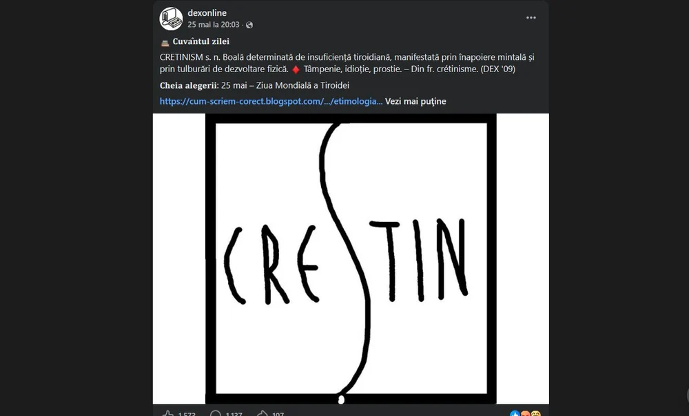 „Nu există ură mai mare ca iubirea creștină”. Război total pe internet după ce Dexonline a asociat termenii „cretin” și „creștin”