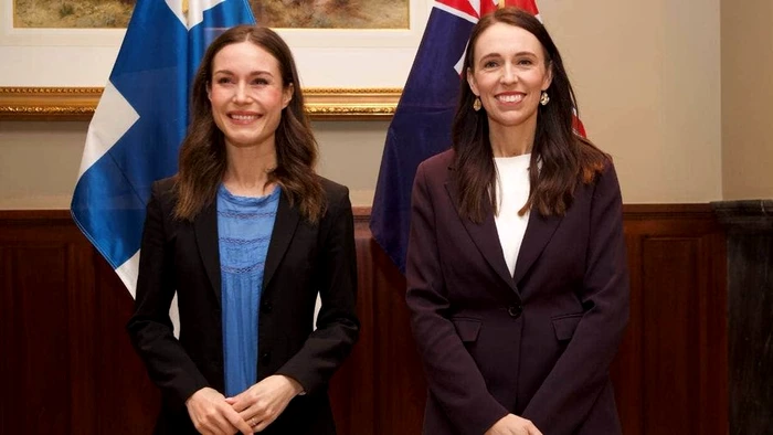Sanna Marin (stânga) și Jacinda Ardern (dreapta) / Foto: Twitter