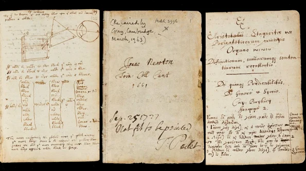 Un caiet de notițe al lui Isaac Newton, expus online de Biblioteca Universității Cambridge jpeg