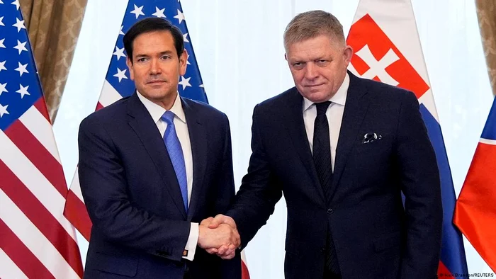 Secretarul de stat american Marco Rubio si șefului guvernului slovac Robert Fico