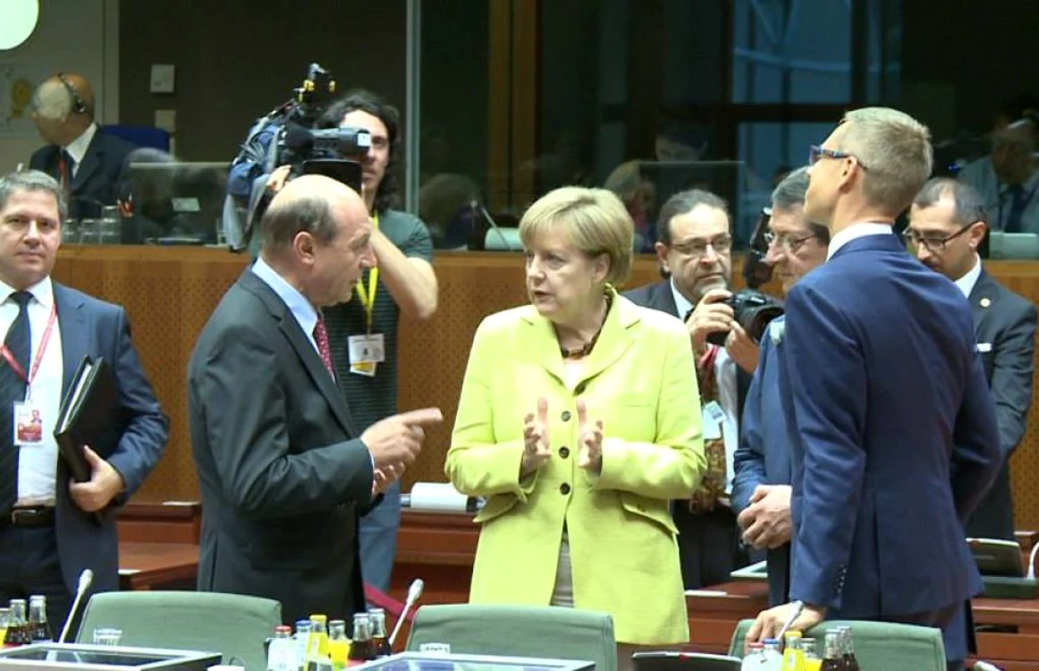 Traian Basescu si Angela Merkel FOTO Facebook 