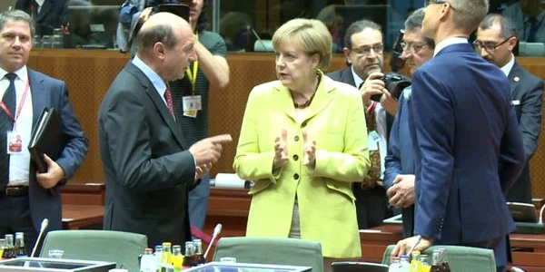 Traian Basescu si Angela Merkel FOTO Facebook 