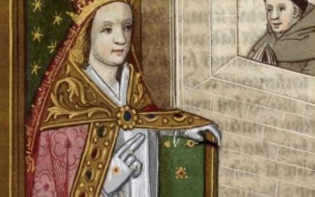 Papesa Ioana, într-o ilustraţie de la 1550  FOTO Wikipedia