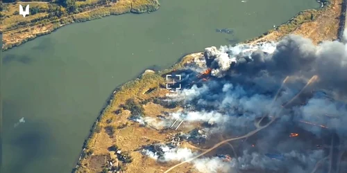 distrugere depozit munitie Luhansk FOTO captura video X jpg