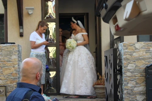 Brigitte Pastramă, în rochie de mireasă
