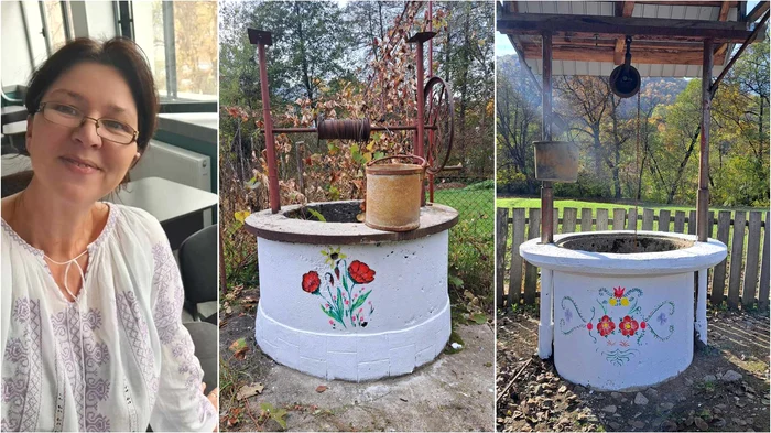 Profesoara din București și satul cu fântâni pictate  Foto Mariana Frîncu.