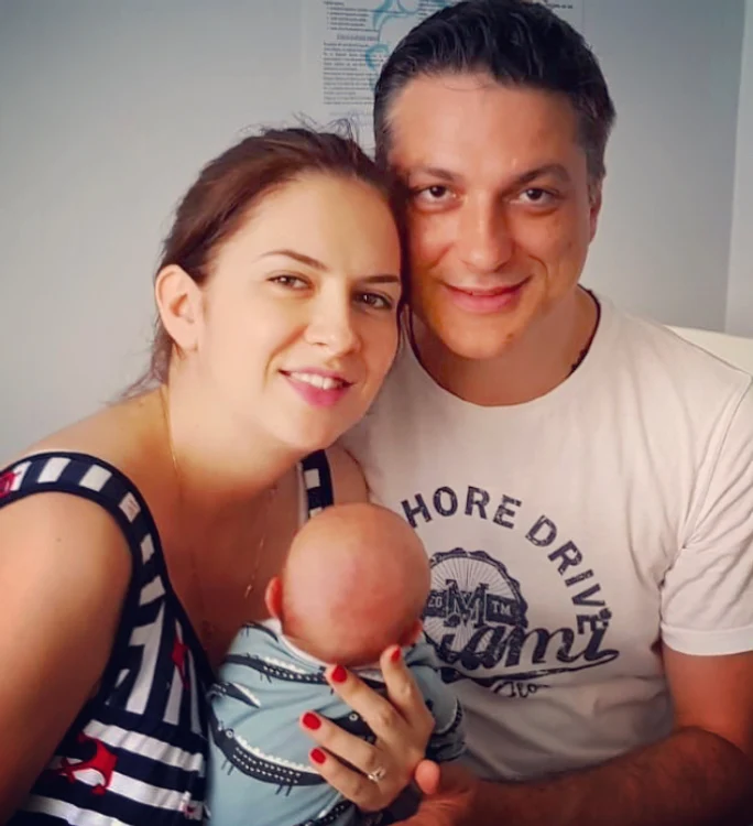 Iulia a născut natural, la Maternitatea Polizu