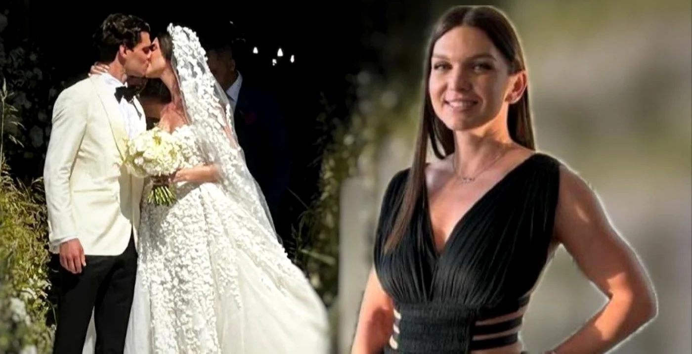 Cât costă rochia purtată de Simona Halep la nunta lui Ianis Hagi / foto: colaj Click!