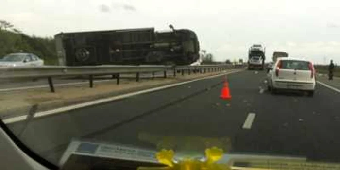 Autostrada a fost blocata pe sensul spre Piteşti