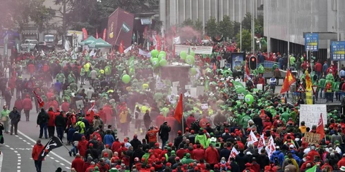 Greva generala in Belgia. FOTO AFP