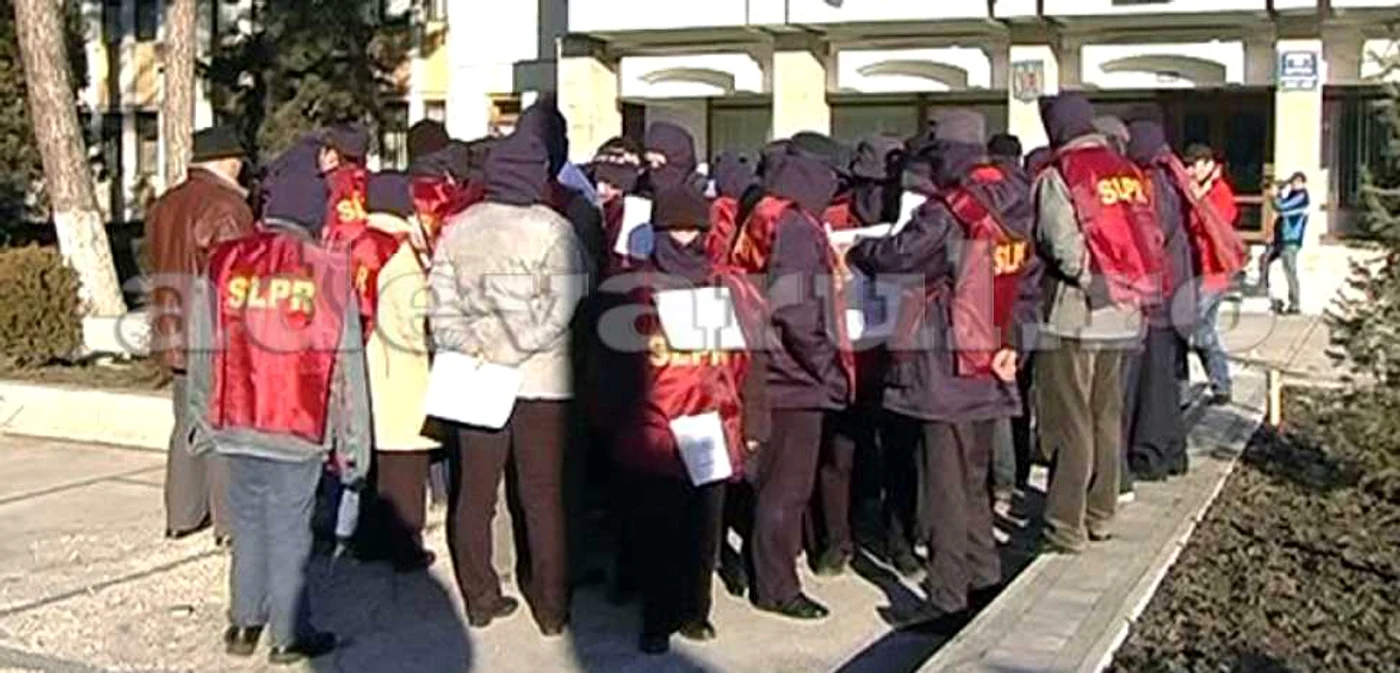 Protestul poştaşilor a fost inedit                                                                                 FOTO: Adevarul.ro