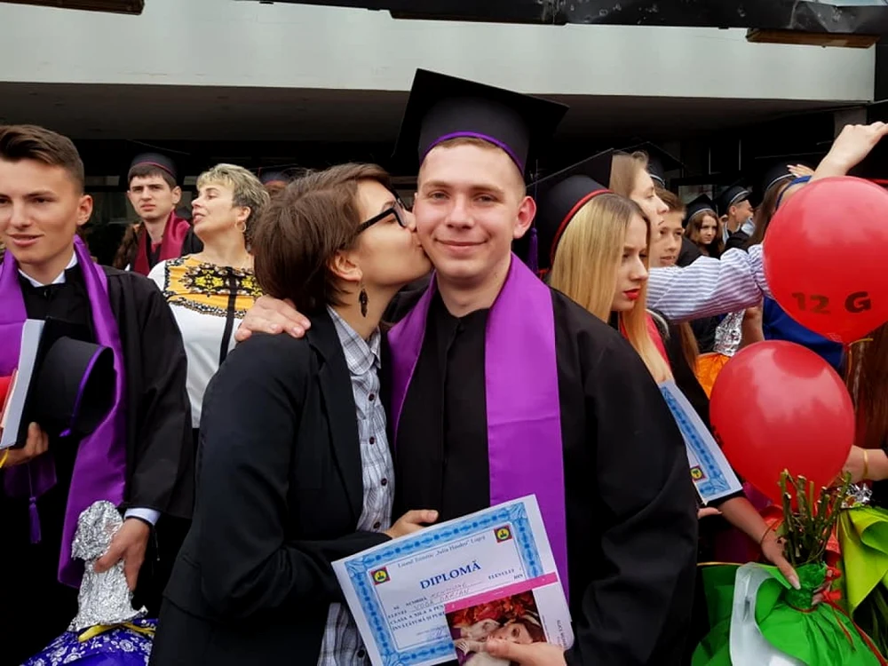 Darian Florian Vodă, elev al Liceului „Iulia Haşdeu” din Lugoj, a obţinut 10 la BAC FOTO Arhiva personală