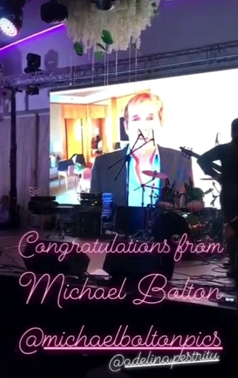 Michael Bolton a trimis un mesaj video de felicitări pentru miri  