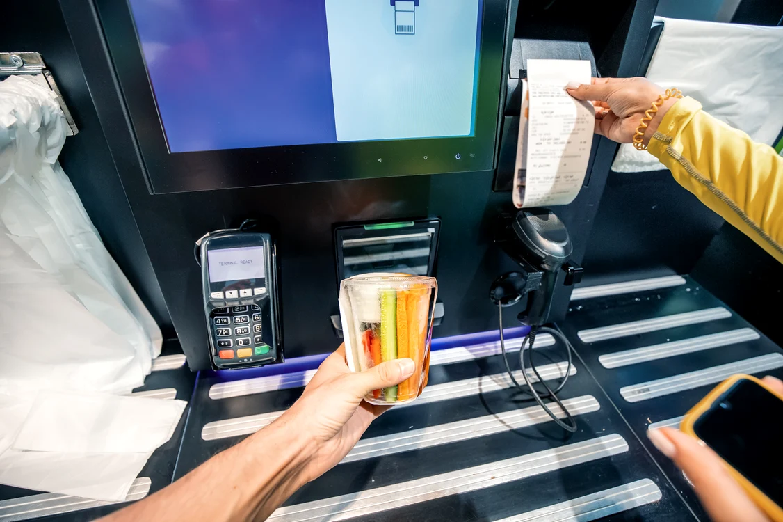 Casă de marcat de tip self-service