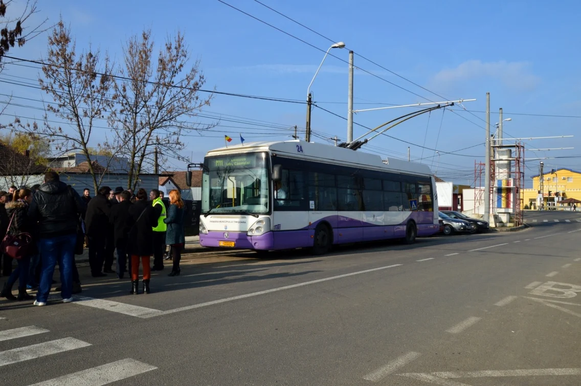 Inaugurare troleibuz Timişoara-Ghiroda