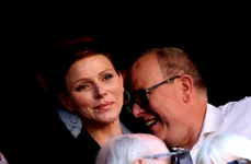 Charlene și Albert în tribune, Profimedia jpg