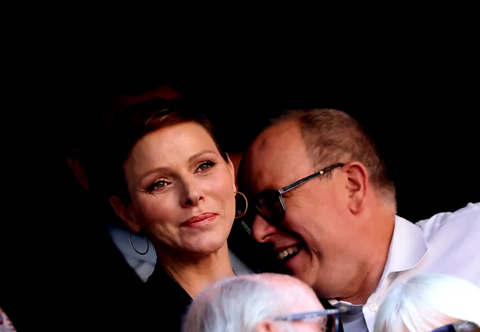 Charlene și Albert în tribune, Profimedia jpg
