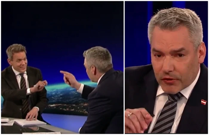 Cancelarul austriac a fost extrem de agresiv în timpul unui interviu Foto: Captură video