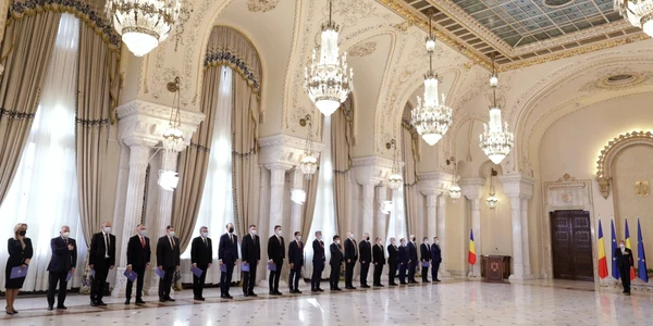 Ceremoni investire guvern Nicolae Ciucă palatul premier presedinte ministru ministri Cotroceni Klaus Iohannis  Florin Citu 25 noiembrie 2021 FOTO Inquam Photos / Octav Ganea