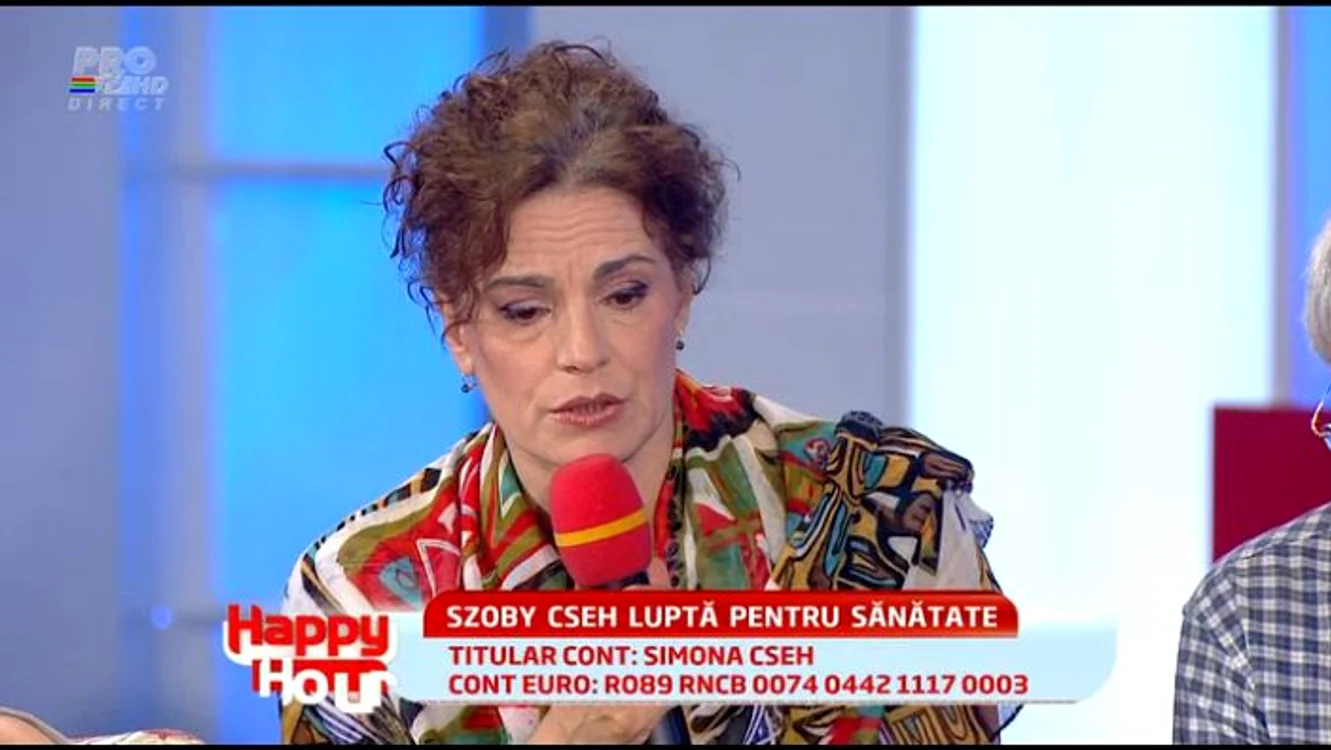 Maia Morgenstern i-a transmis un mesaj emoţionant lui Szoby (captură: PRO TV)