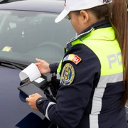 Amenda rutieră cu tableta la Sibiu Foto Dan Claudiu Buzdugan 