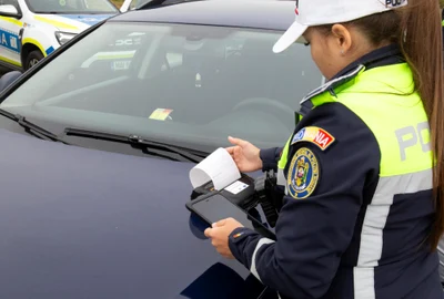 Amenda rutieră cu tableta la Sibiu Foto Dan Claudiu Buzdugan 